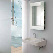 Lavabo sospeso / in ceramica / rettangolare...