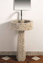Lavabo da terra / in Riverstone® / rotondo...