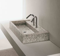 Lavabo da appoggio / in Riverstone® / rettangolare...