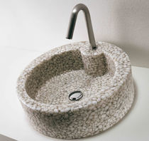 Lavabo da appoggio / in Riverstone® / rotondo...