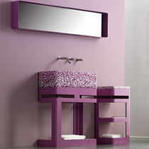 Lavabo da appoggio / in Riverstone® / rettangolare...