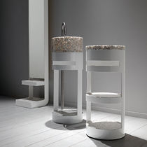 Lavabo da terra / in pietra / con specchio...