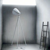 Lampada da terra / in acciaio / in rovere...