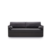 Divano letto / moderno / nero / in tessuto