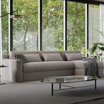 Divano letto / moderno / grigio / in tessuto