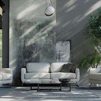 Divano letto / moderno / grigio / bianco