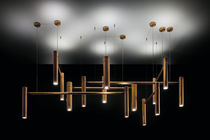 Lampada a sospensione / in ottone / moderna...