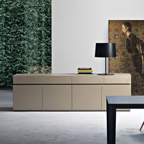 Credenza moderna / in legno laccato / grigia...
