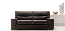 Divano letto / moderno / in pelle / 2 posti