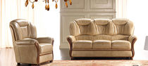 Divano letto / classico / beige / in pelle