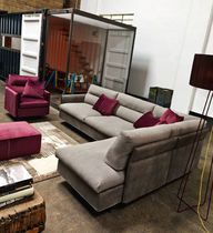 Divano modulare / moderno / marrone / in...