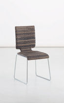 Sedia moderna / a slitta / in metallo /...