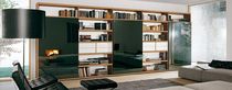 Libreria moderna / in legno / in vetro