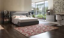 Letto matrimoniale / moderno / in pelle