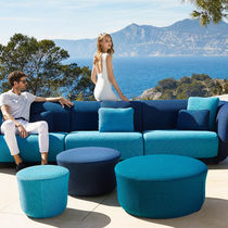 Pouf moderno / in tessuto / rotondo / da...