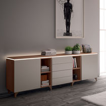 Credenza moderna / in legno laccato / bianca
