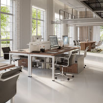 Scrivania per open space / in noce / in...