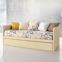 Divano letto / moderno / in pelle / in tessuto