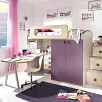 Letto a soppalco / singolo / moderno / combinato