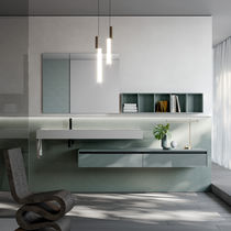 Mobile da bagno moderno / in legno laccato...