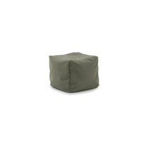 Pouf moderno / in tessuto / in pelle / grigio
