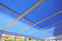 Tenda da sole plissettata / in tela / per...