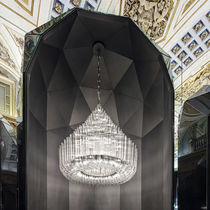 Lampadario moderno / in vetro