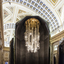 Lampadario moderno / in vetro