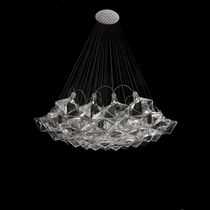 Lampadario moderno / in vetro