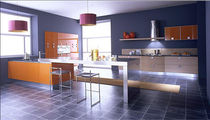 Cucina moderna / impiallacciata in legno...