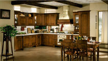 Cucina classica / in noce / con impugnature