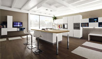 Cucina moderna / in legno / con isola /...