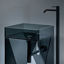 Lavabo a pavimento / in vetro / senza foro...