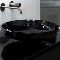Lavabo da appoggio / in vetro / senza foro...