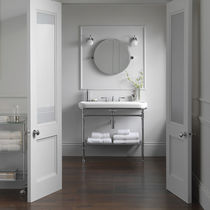 Supporto per lavabo in cromo / in vetro