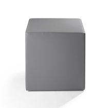 Pouf moderno / in tessuto / in pelle / quadrato