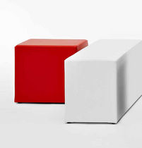 Pouf moderno / in pelle / quadrato / rettangolare