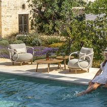 Poltrona relax moderna / in tessuto / in...