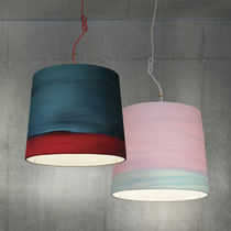 Lampada a sospensione / in tela / moderna...