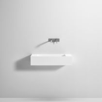Lavandino sospeso / rettangolare / in Corian®
