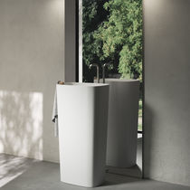 Lavabo a pavimento / in acciaio inox / in...