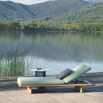 Chaise longue moderna / in tessuto / in...