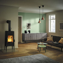 Stufa a pellet / in acciaio / 4 kW / 8 kW