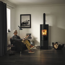 Stufa a legna / in metallo / 8 kW / moderna