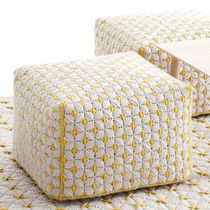 Pouf moderno / in lana / quadrato / grigio
