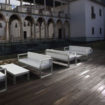 Divano moderno / da giardino / grigio /...