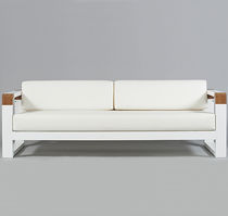 Divano moderno / da giardino / bianco /...