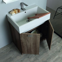 Mobile lavabo da appoggio / in legno / moderno