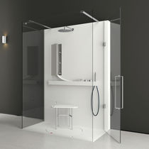 Box doccia in vetro / con sportello battente...