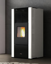 Termostufa a pellet / moderna / in acciaio...